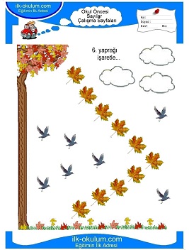 Çocuklar İçin Sayılar Çalışma Sayfaları 